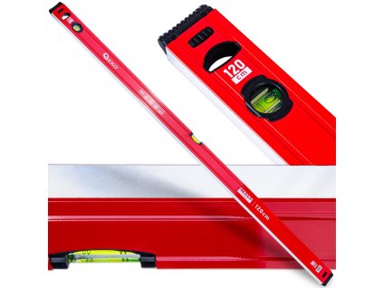 Hliníková vodováha 1200 mm STRONG LINE GEKO — přesnost 0,5 mm/m