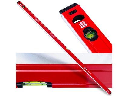 Hliníková vodováha 1800 mm STRONG LINE GEKO — přesnost 0,5 mm/m