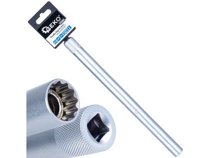 Dlouhá nástrčka na svíčky 14 mm 3/8" 250 mm CrV GEKO
