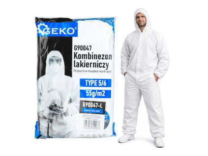 Lakýrnický kombinézový oblek s kapucí 55 g/m² typ 5/6 GEKO – velikost L