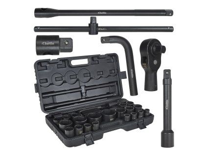 Sada příklepových nástrček 26 ks 3/4"/1" 12-hran/6-hran 17–65 mm GEKO