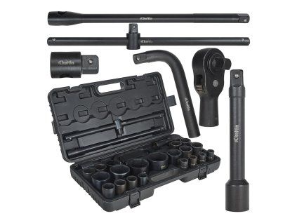 Sada rázových nástrček 26 ks 3/4"/1" šestihran 17–65 mm GEKO