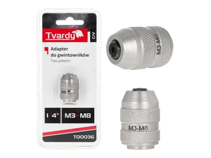 Adaptér pro závitníky 1/4" M3–M8 CrV GEKO