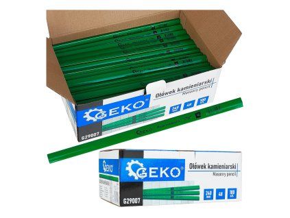Zednická tužka 240 mm tvrdost 4H GEKO – kartónový display 100 ks