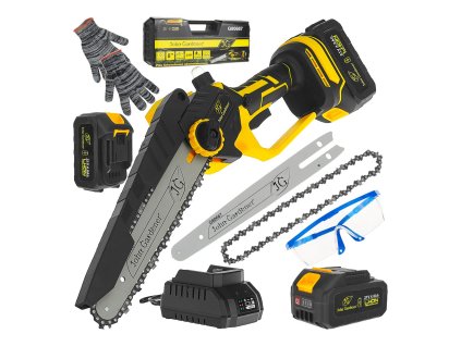 Akumulátorová řetězová pila 8" v kufru 2×4,0 Ah 21V – sada XXL GEKO