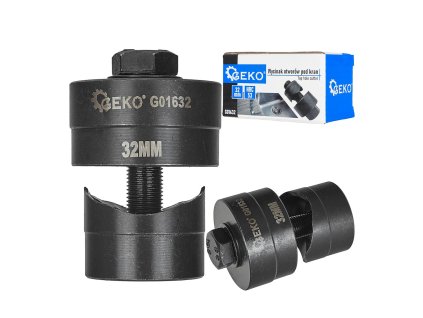 Děrovač plechu 32 mm na bateriový kohout GEKO – ocel 40CR, tvrdost 53 HRC