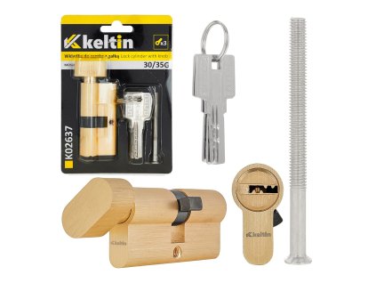 Vložka do zámku s knoflíkem 30/35G – mosaz, GEKO