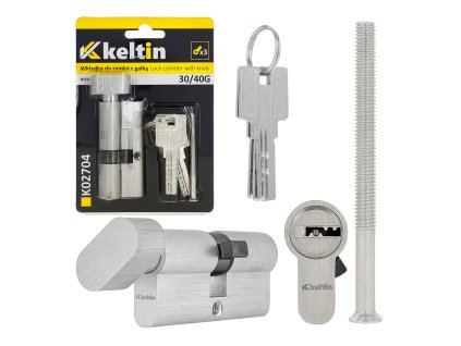 Vložka do zámku s knoflíkem 30/40G (nikl) GEKO