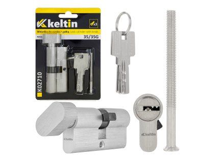 Vložka zámku s knoflíkem 35/35G – nikl | GEKO