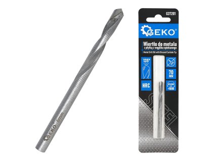 Vrták do kovu s plátkem ze slinutého karbidu 5×70 mm – GEKO