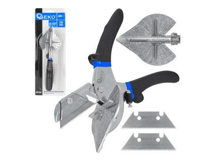Úhlové nůžky na těsnění a profily 45–135° 220 mm GEKO