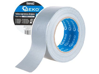 Vyztužená opravná páska GEKO 48 mm × 50 m – stříbrná