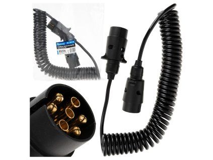 Spirálový prodlužovací kabel pro přívěs 5 m, 7 PIN, 12 V – GEKO