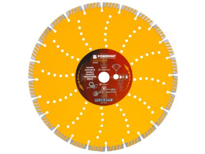 Segmentový diamantový kotouč 350 mm Powermat PM-TDCS-3502T
