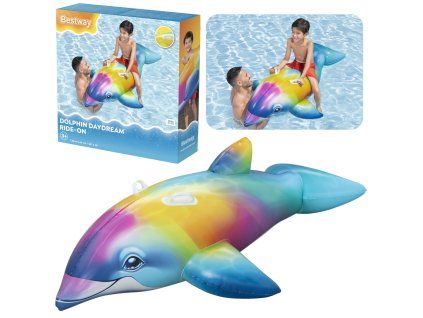 35725 138892 bestway 41541 nafukovaci delfin rainbow dolphin daydream ride on 157 94 cm