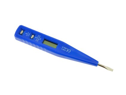 LCD průběhový voltmetr Geko — 12–250 V, ergonomické zacíchání pro pásek