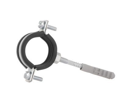 Obejma metalowa z gumą do rur 5/4" 38-43mm (100)