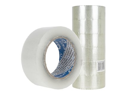 Průhledný lepicí pás Geko 48 × 132 m — 48 mm široký a 132 metr dlouhý pro lepení a opravy v interiérech i exteriérech