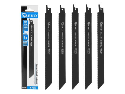 Bi-metální brzeszčoty pro pilu na kov 225 mm 14 TPI 5 ks — Geko