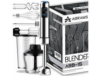 Tyčový mixér ABRAMS JHB-218 8v1 — 1500 W, titanové nože, turbo