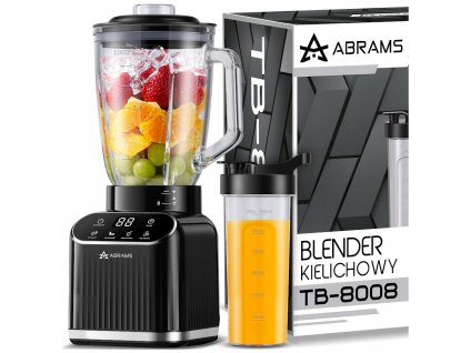 Stolní mixér ABRAMS TB-8008 — 1500 W, skleněná nádoba 1,5 l + bidon, LCD