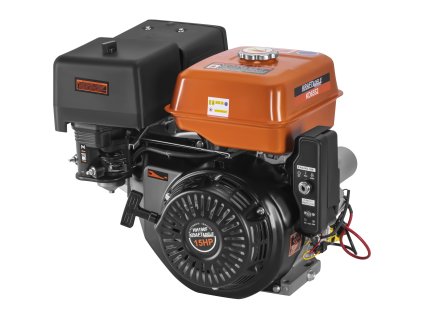 Čtyřtaktní benzínový motor 15 HP (420 ccm) s hřídelí 25 mm a elektrostartem – Kraft&Dele KD6552 - foto 1