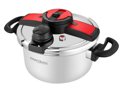 Nerezový tlakový hrnec 6 l (22 cm) s indukčním dnem – Kraft&Dele KD4298 - foto 1