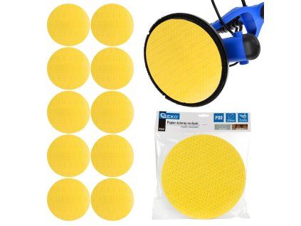 55386 brusny papir na disk kotouc s otvory 225 mm p80 zirafa 10 100 500