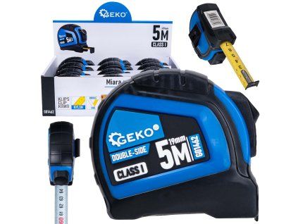 57084 dvoustranny nylonovy svinovaci metr s automatickou aretaci 5 m 19 mm trida i kartonova krabicka 12 120