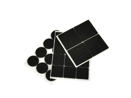 57441 filcove podlozky pod nabytek sada cerne kulate 25 mm a obdelnikove 25 x 25 mm 40 x 40 mm 28 ks 25 250