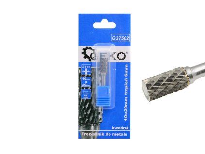 57588 freza pilnik na kov z karbidu wolframu 10x20mm stopka 6mm ctvercova 200