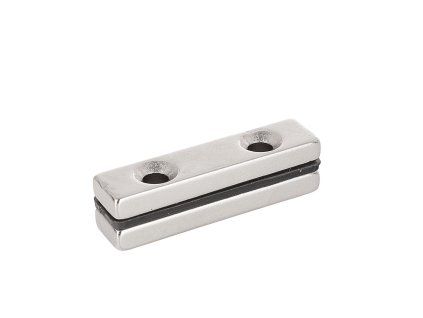63123 neodymovy plochy magnet s otvory pro srouby 40x10x5mm 2ks 2