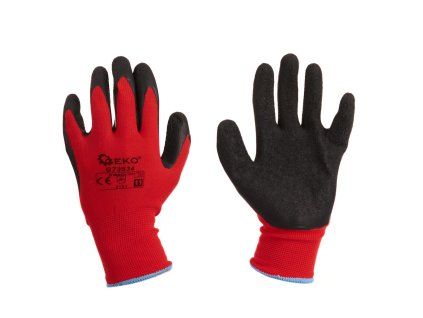 63999 ochranne rukavice geko r 11 latex cervene 12 240