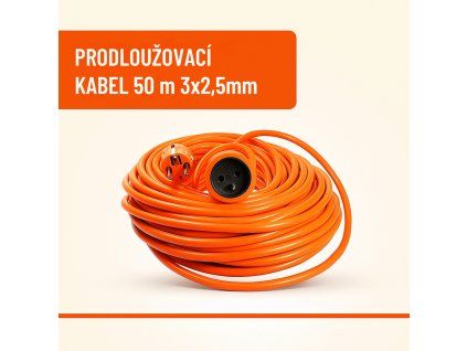 6669 9 6669 9 16251 prodluzovaci kabel 50 m 1 ks zasuvky 3x2 5mm