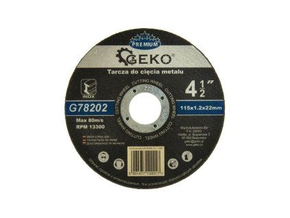 67959 rezaci kotouc na kov geko premium 115x1 2 inox 10 100 400