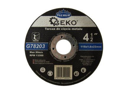 67962 rezaci kotouc na kov geko premium 115x1 6 inox 10 100 400