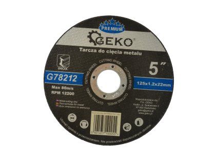 67971 rezaci kotouc na kov geko premium 125x1 2 inox 10 100 400