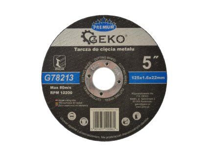 67974 rezaci kotouc na kov geko premium 125x1 6 inox 10 100 200 400