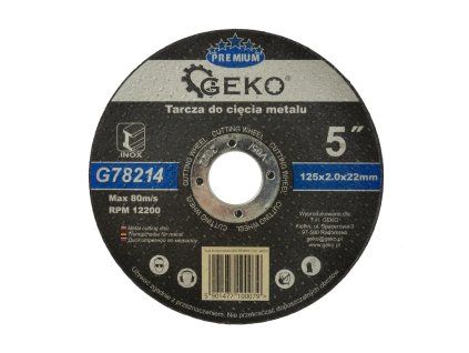 67977 rezaci kotouc na kov geko premium 125x2 inox 10 50 200 400