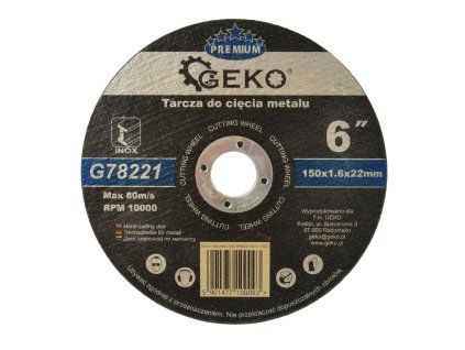 67980 rezaci kotouc na kov geko premium 150x1 6 inox 5 25 200
