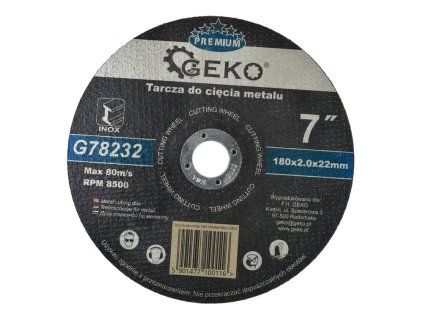 67986 rezaci kotouc na kov geko premium 180x2 inox 25 50 100 200