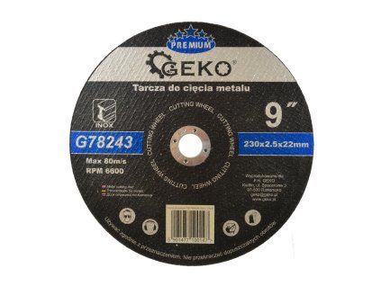 67992 rezaci kotouc na kov geko premium 230x2 5 inox 5 25 100