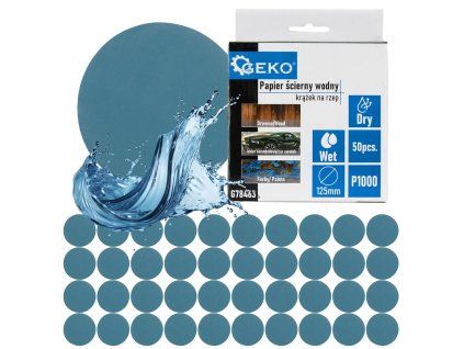 73131 vodni brusny papir kotouc na suchy zip 125 mm p1000 50 1000