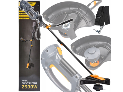 Elektrická strunová sekačka (kosa) 2500 W – 230 V, hlava + kotouč