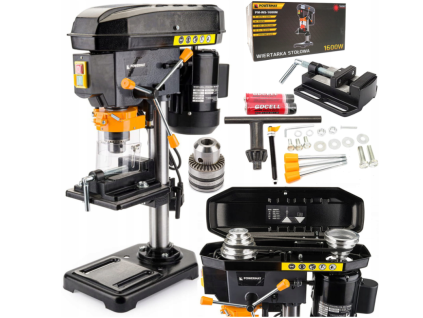 Stolní sloupová vrtačka 1600 W | 230 V | laser + svěrák | regulace otáček