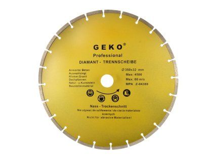 122823 kotouc segmentovy diamantovy 350 x 8 x 32 mm geko do betonu a zdiva