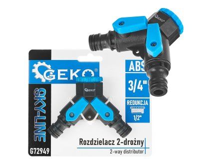 123750 2cestny rozdelovac 3 x 4 mm s redukci 1 x 2 mm a dvema ventily sky line geko