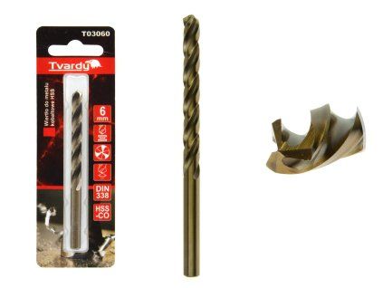 123444 kobaltovy vrtak hss m35 6 mm 80 mm geko 1 kus