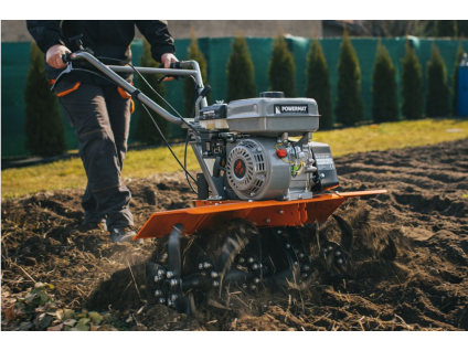 Spalinový kultivátor PowerMat PM-GGS-700Y – 7 HP, pracovní šířka 80 cm