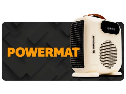 Elektrický teplovzdušný ventilátor / ohřívač POWERMAT PM-TWE-2000D-LCD – 2000 W s LCD displejem a dálkovým ovládáním